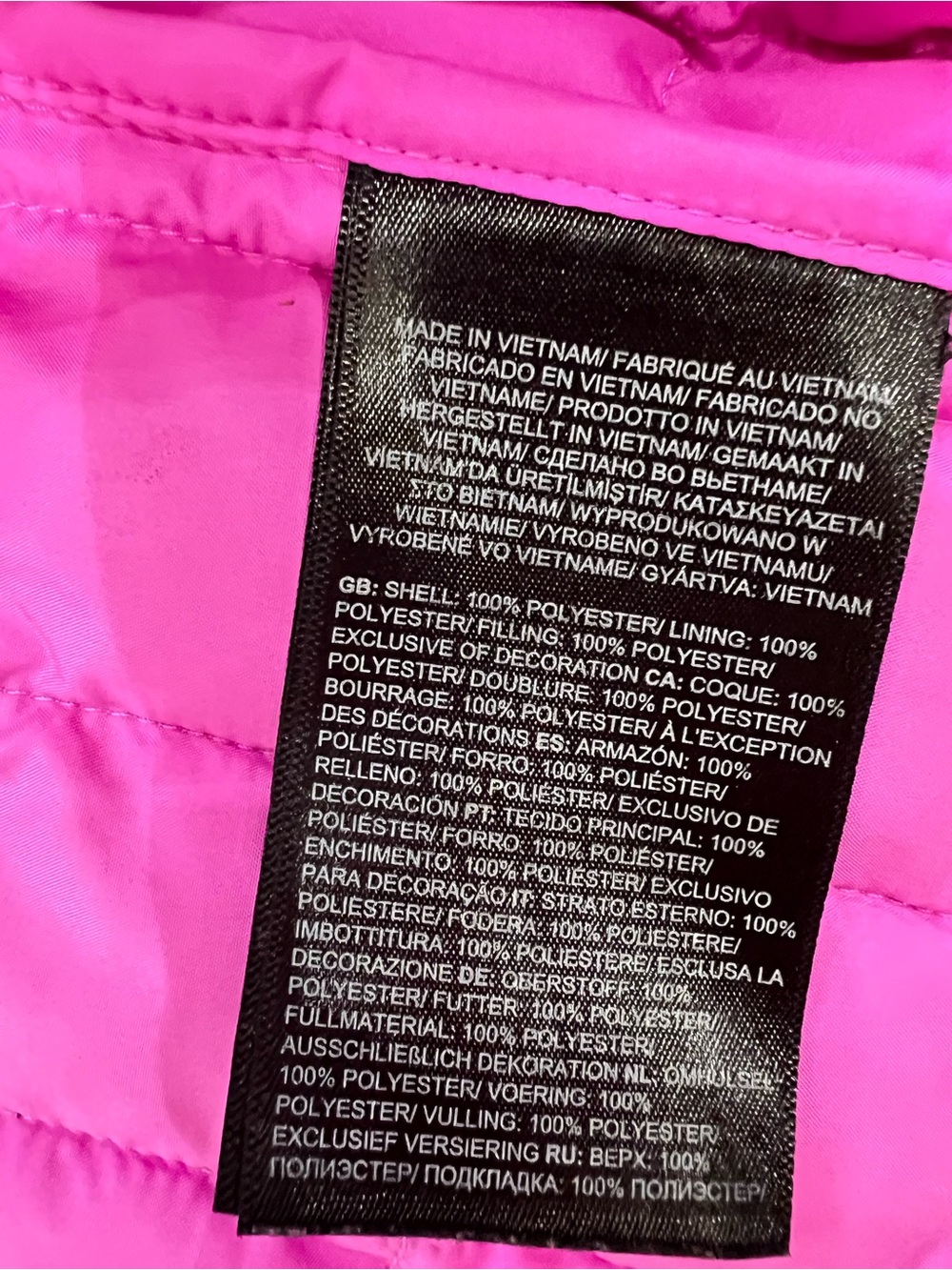 The North Face Girls' Pink Magenta Quilted Hooded Puffer Jacket Youth Size 3 - Picture 14 of 16